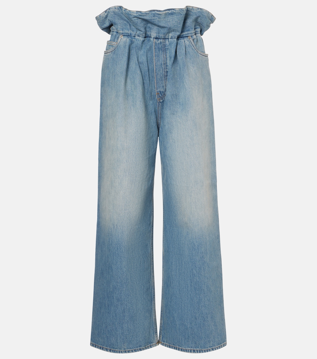 Фламенко джинсы с высокой талией и широкими штанинами Loewe, Denim Blue
Фламенко джинсы с высокой талией и широкими штанинами Loewe, Denim Blue