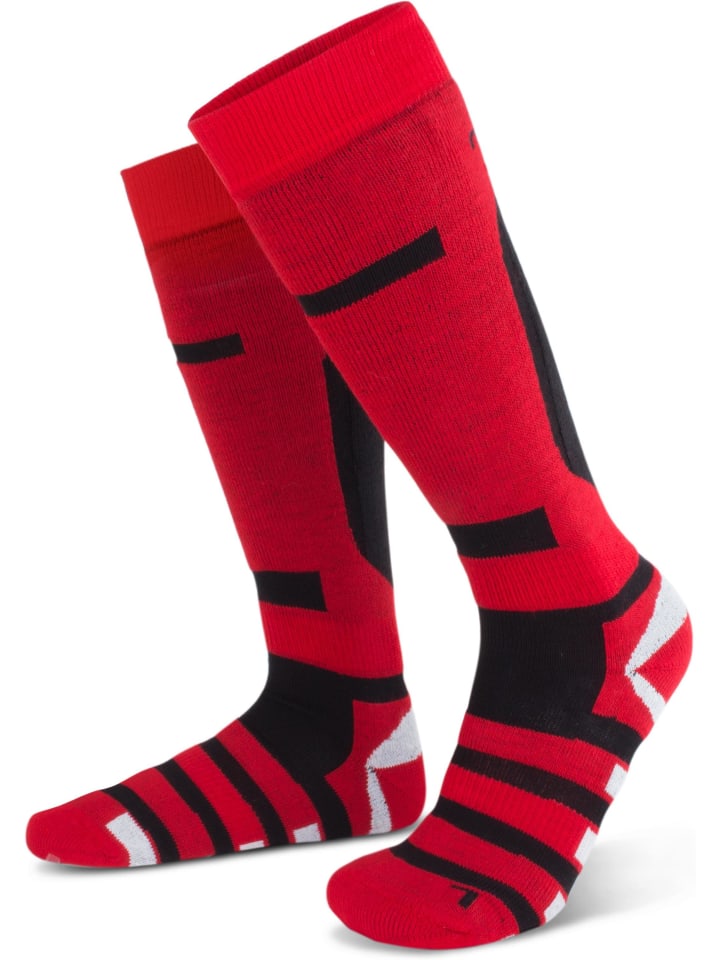 Normani пары ребристых лыжных носков до колена красно-черно-серого цвета
Normani пары ребристых лыжных носков до колена красно-черно-серого цвета