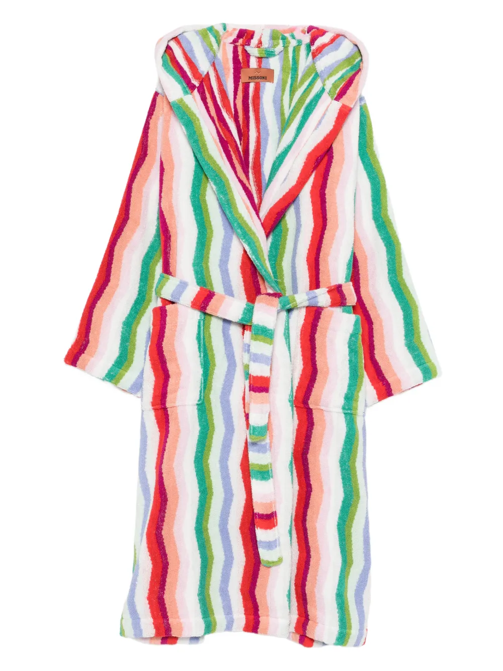 Банный халат с капюшоном и полосатым узором Missoni Home, белый
Банный халат с капюшоном и полосатым узором Missoni Home, белый