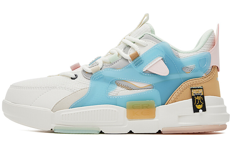 Кеды, скейтборд обувь женская низкая белый/розовый/синий Erke 
Кеды, скейтборд обувь женская низкая белый/розовый/синий Erke