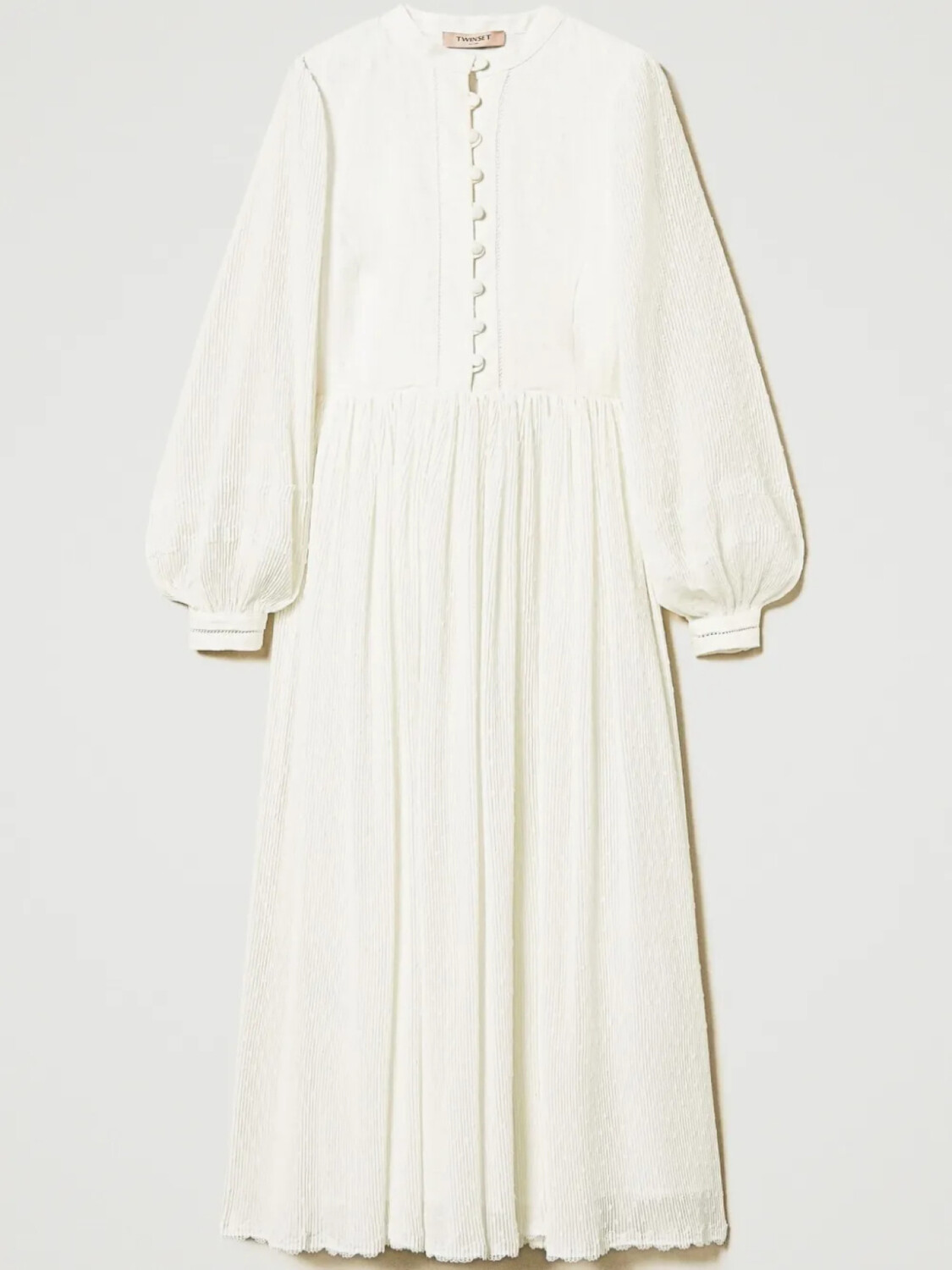 Длинное льняное платье TWINSET Plumetis, белый
Длинное льняное платье TWINSET Plumetis, белый