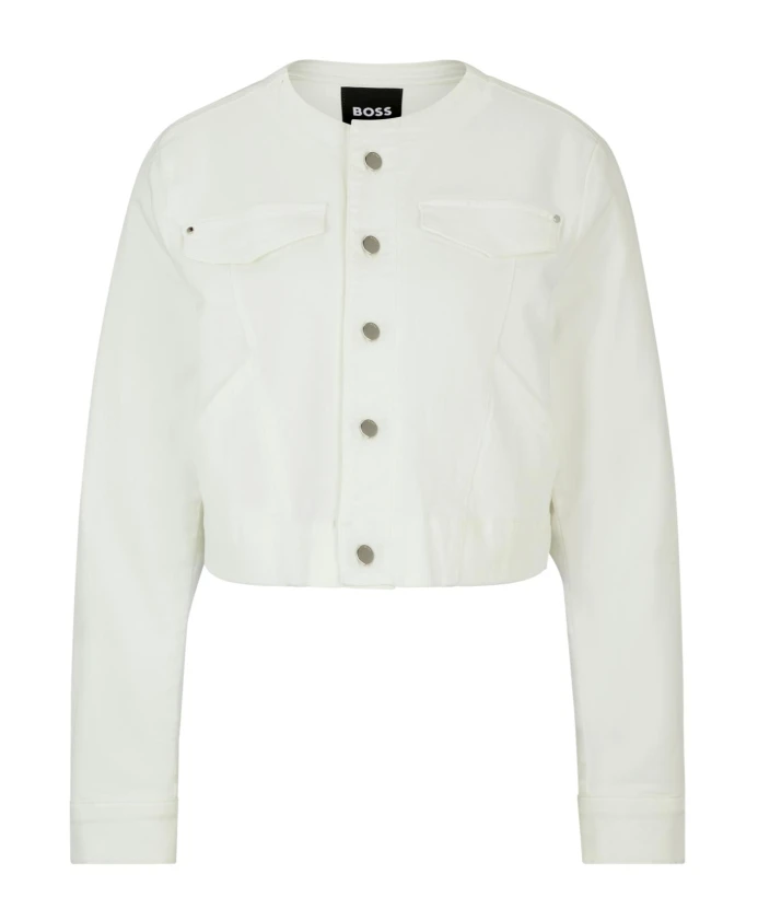 Белая джинсовая куртка в классическом стиле Hugo, белый
Белая джинсовая куртка в классическом стиле Hugo, белый