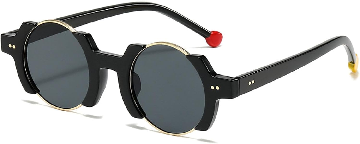 Популярные модные круглые солнцезащитные очки для женщин и мужчин в стиле панк с заклепками, роскошные, с градиентным покрытием и защитой от УФ-излучения UV400 TYUVIVO, 1
Популярные модные круглые солнцезащитные очки для женщин и мужчин в стиле панк с заклепками, роскошные, с градиентным покрытием и защитой от УФ-излучения UV400 TYUVIVO, 1