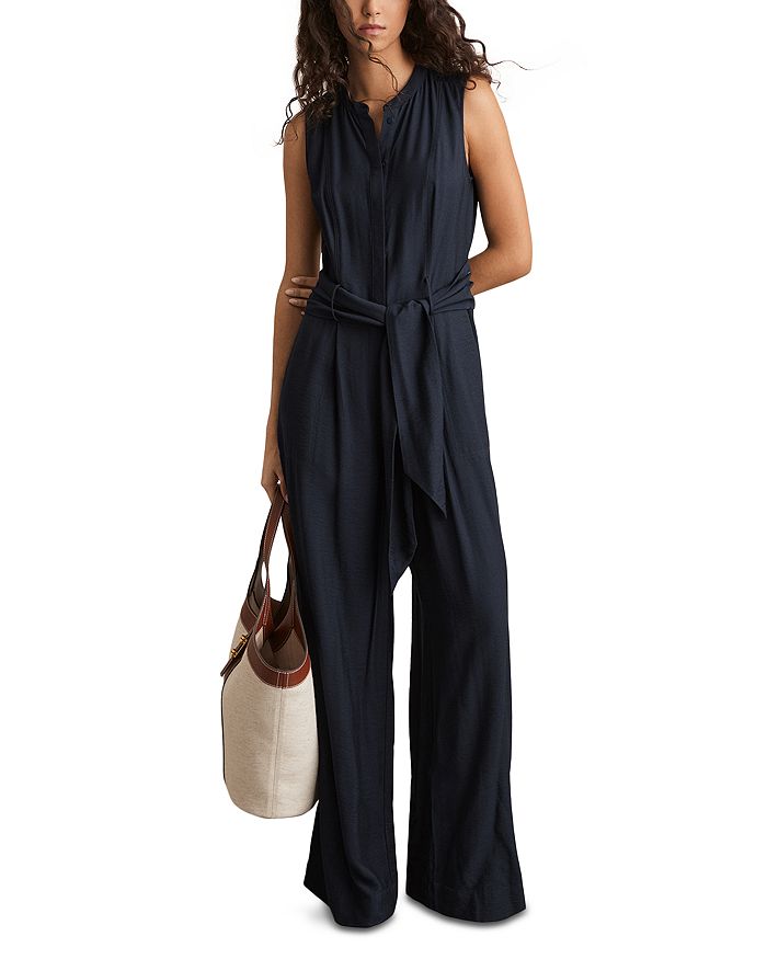 Комбинезон Raven с поясом REISS, синий 
Комбинезон Raven с поясом REISS, синий