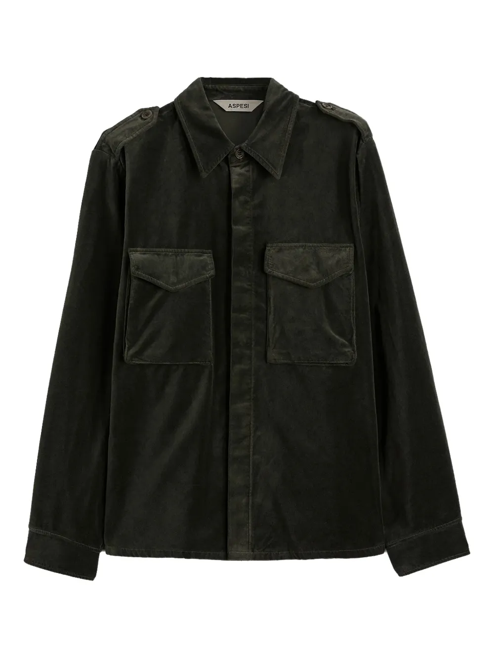 Рубашка с карманом на плече Aspesi, зеленый
Рубашка с карманом на плече Aspesi, зеленый