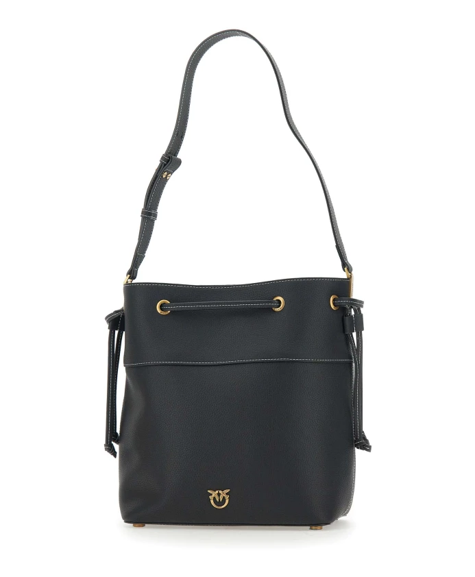 Классическая кожаная сумка через плечо черного цвета. Pinko, черный
Классическая кожаная сумка через плечо черного цвета. Pinko, черный