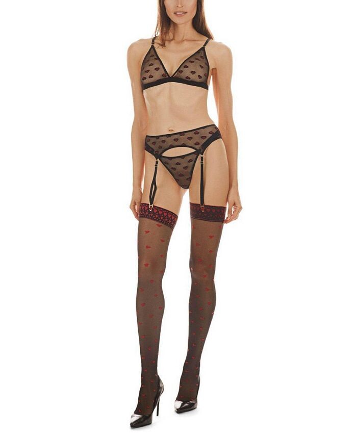 Женский комплект из трех сетчатых подвязок с принтом в форме сердца Audrey из трех предметов MeMoi, черный
Женский комплект из трех сетчатых подвязок с принтом в форме сердца Audrey из трех предметов MeMoi, черный