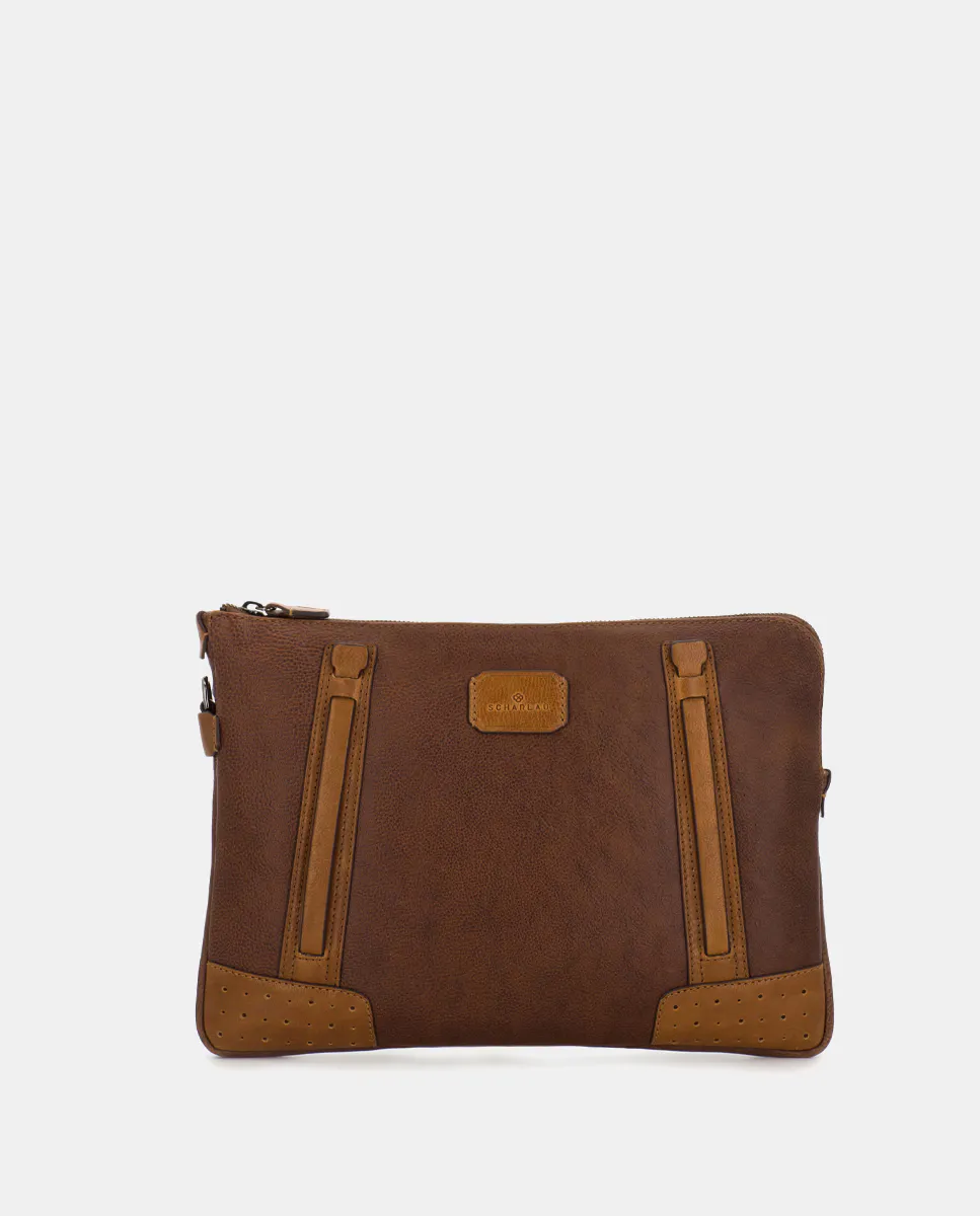 Папка для документов унисекс из темно-коричневой яловой кожи с ремешком на руку Scharlau, темно-коричневый
Папка для документов унисекс из темно-коричневой яловой кожи с ремешком на руку Scharlau, темно-коричневый