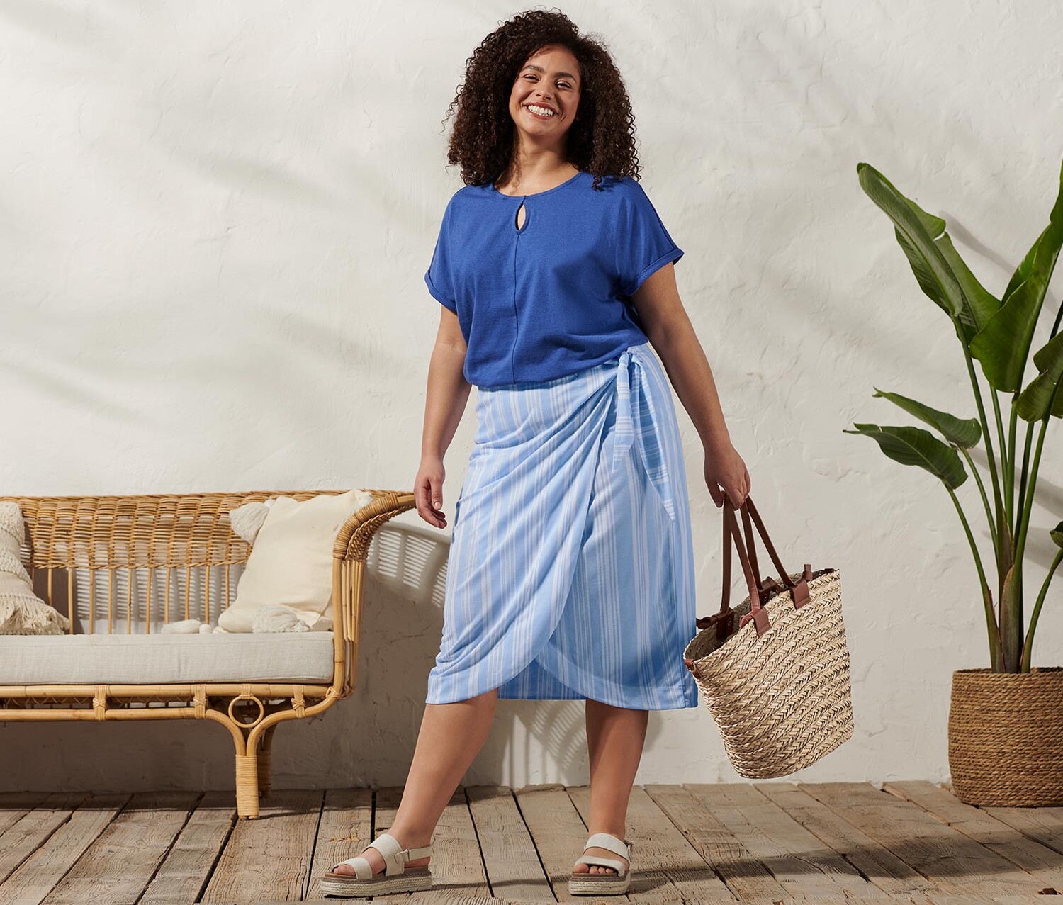 Полосатая юбка с запахом Tchibo
Полосатая юбка с запахом Tchibo