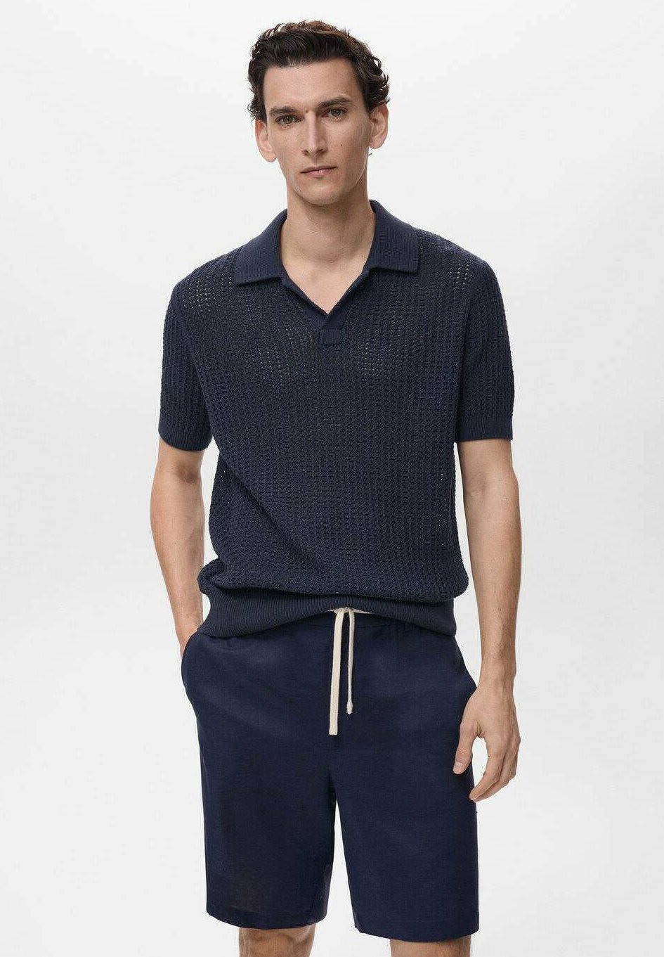 Рубашка поло Mango, синий
Рубашка поло Mango, синий