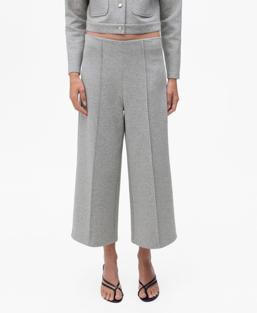 Женские хлопковые укороченные брюки MANGO, Medium Heather Gray
Женские хлопковые укороченные брюки MANGO, Medium Heather Gray