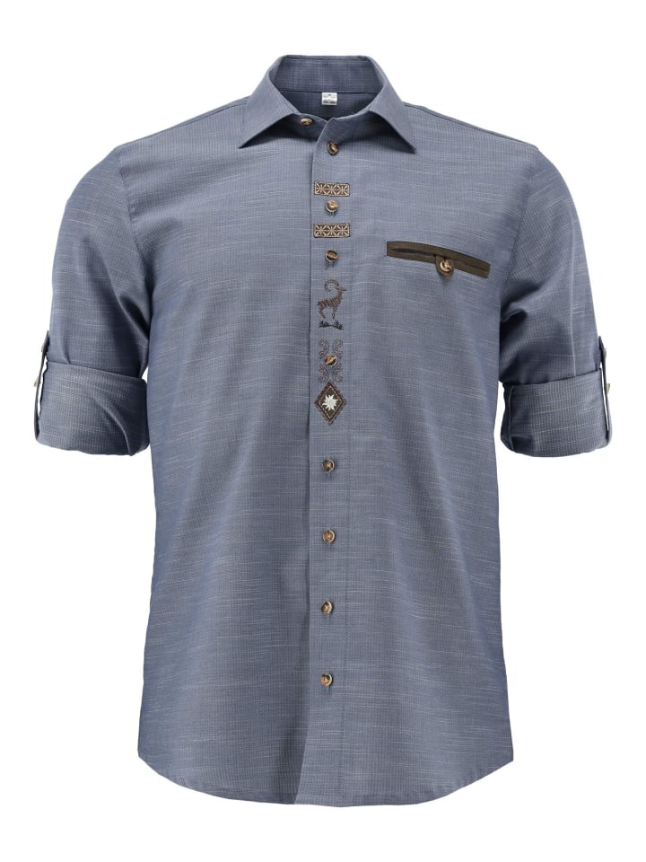 Традиционная рубашка Оникса темно-синего цвета OS-Trachten
Традиционная рубашка Оникса темно-синего цвета OS-Trachten