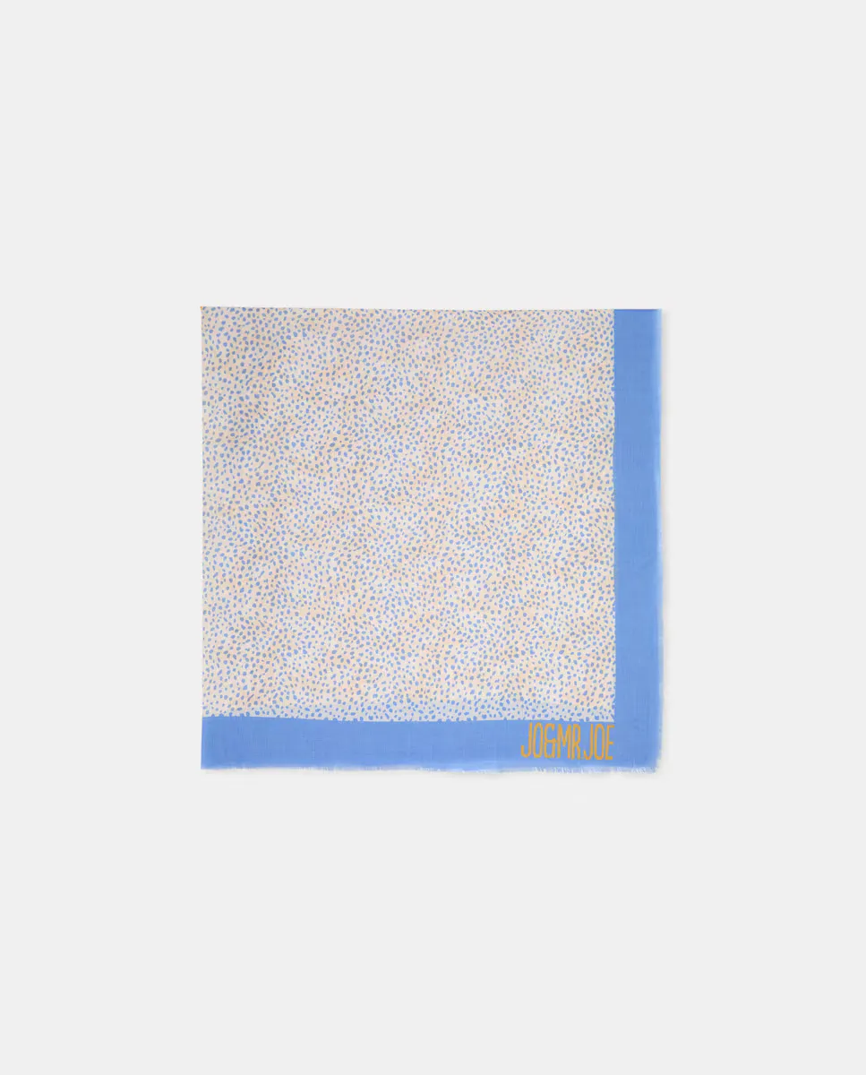 Шарф с двухцветным принтом Jo & Mr. Joe, синий
Шарф с двухцветным принтом Jo & Mr. Joe, синий