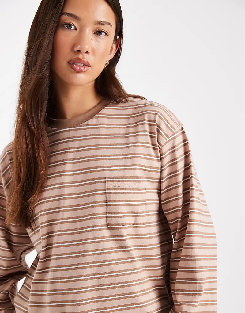 Лонгслив свободного кроя ASOS DESIGN с длинными рукавами в нейтральную полоску
Лонгслив свободного кроя ASOS DESIGN с длинными рукавами в нейтральную полоску
