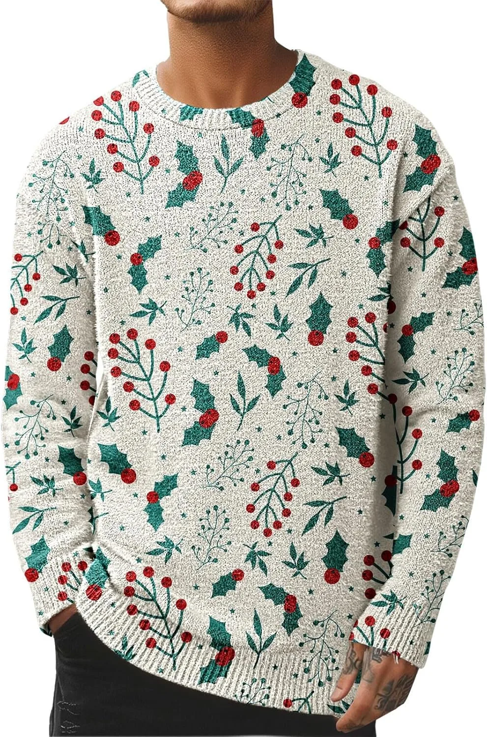 Мужской свитер Ugly Christmas с оленями и снежинками
Мужской свитер Ugly Christmas с оленями и снежинками