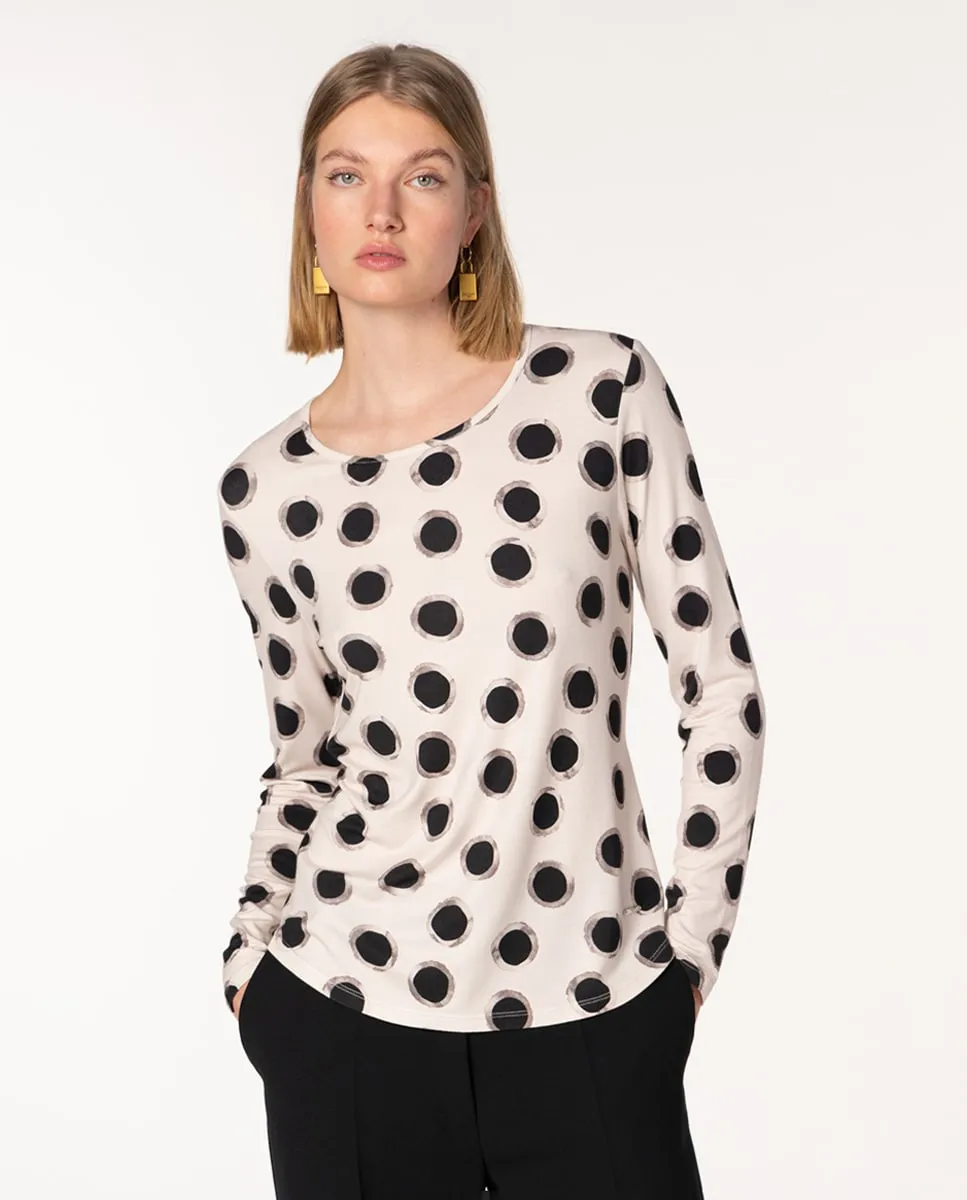 Женская футболка с гороховым принтом и круглым вырезом Naulover, бежевый
Женская футболка с гороховым принтом и круглым вырезом Naulover, бежевый