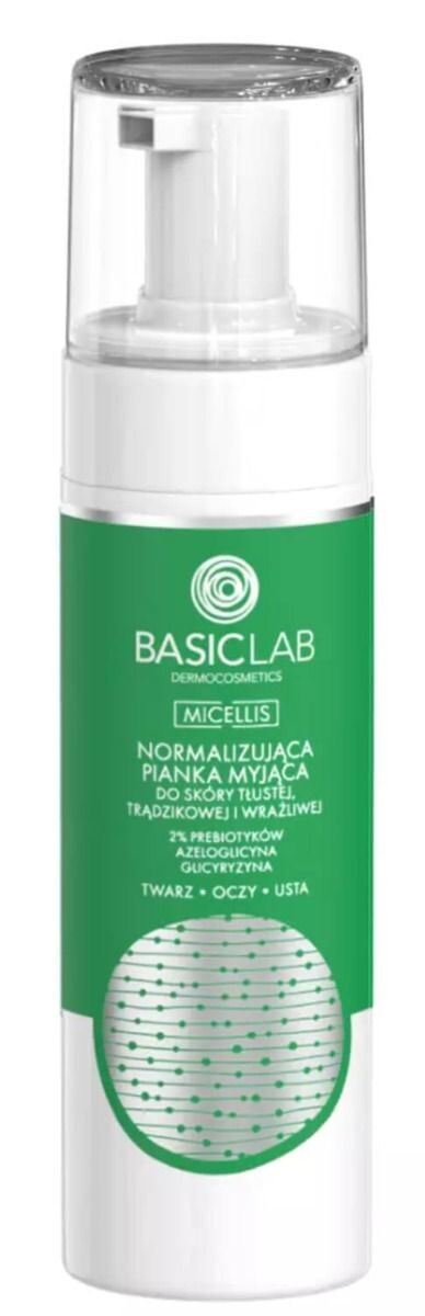 Очищающая пенка для лица Basiclab Normalizująca, 150 мл
Очищающая пенка для лица Basiclab Normalizująca, 150 мл
