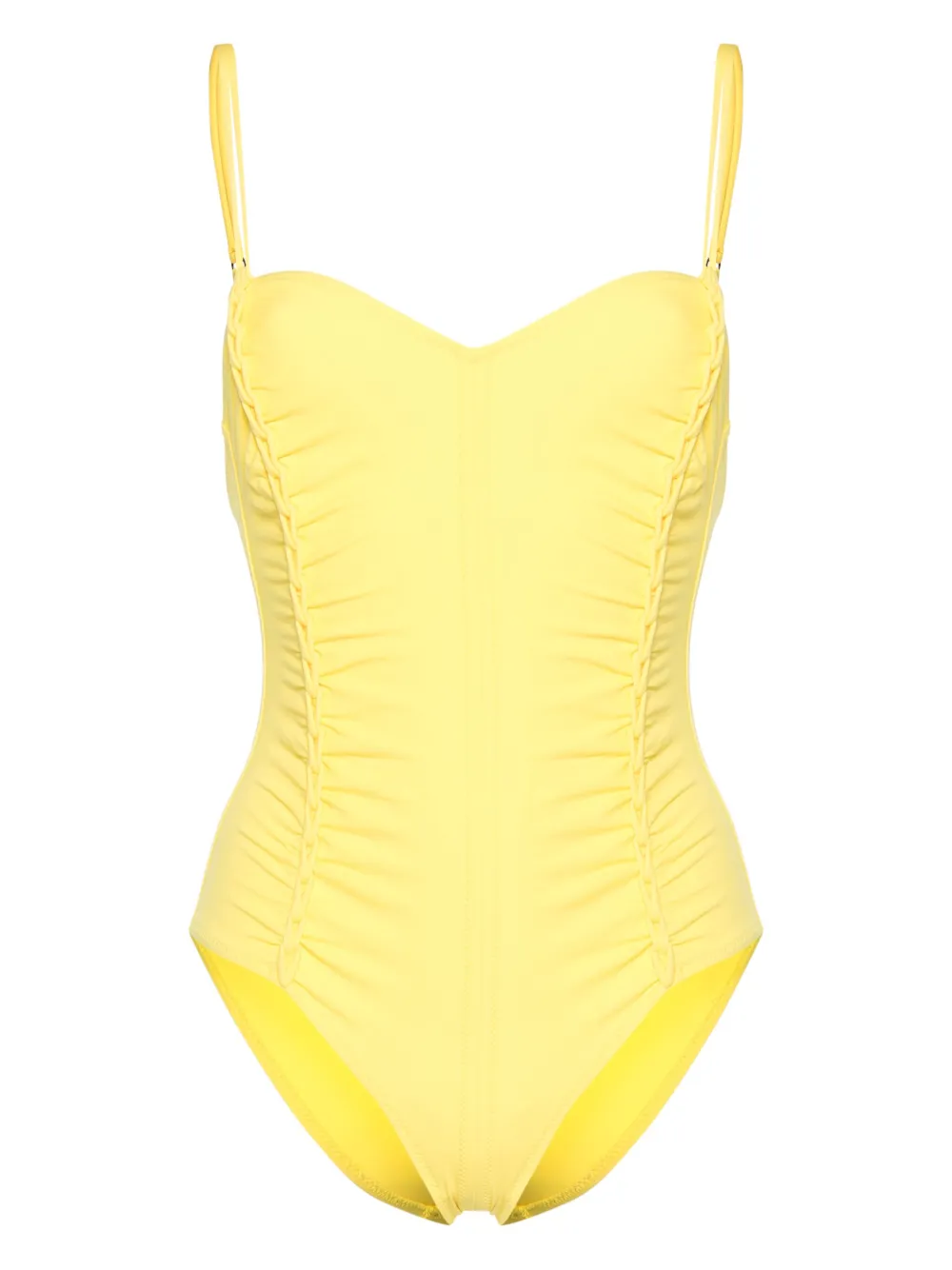 Купальник с вырезом в форме сердца и сборками Ulla Johnson, желтый
Купальник с вырезом в форме сердца и сборками Ulla Johnson, желтый