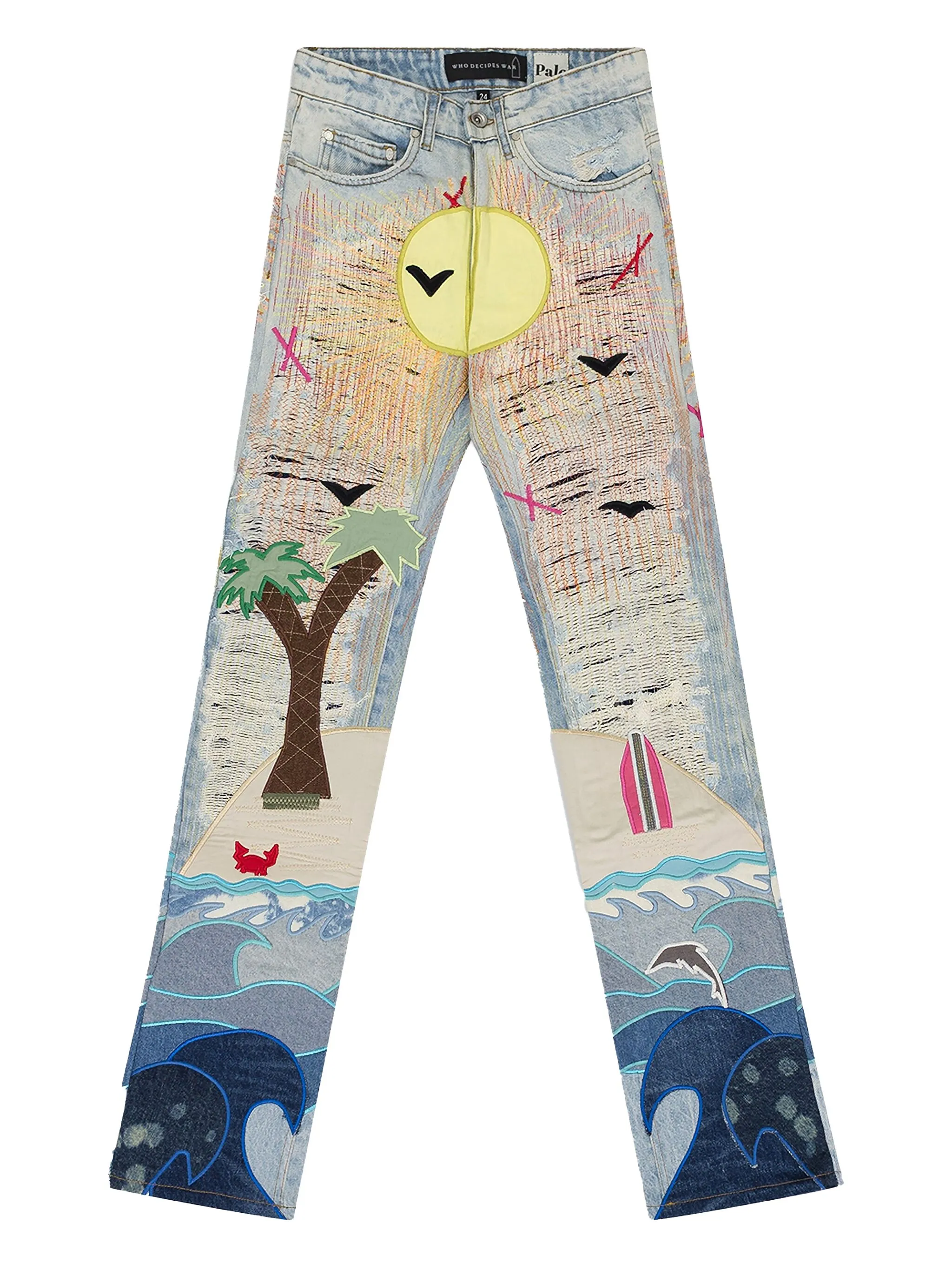 Джинсы прямого кроя Pale Seaboard "Multicolor" Who Decides War, синий
Джинсы прямого кроя Pale Seaboard "Multicolor" Who Decides War, синий