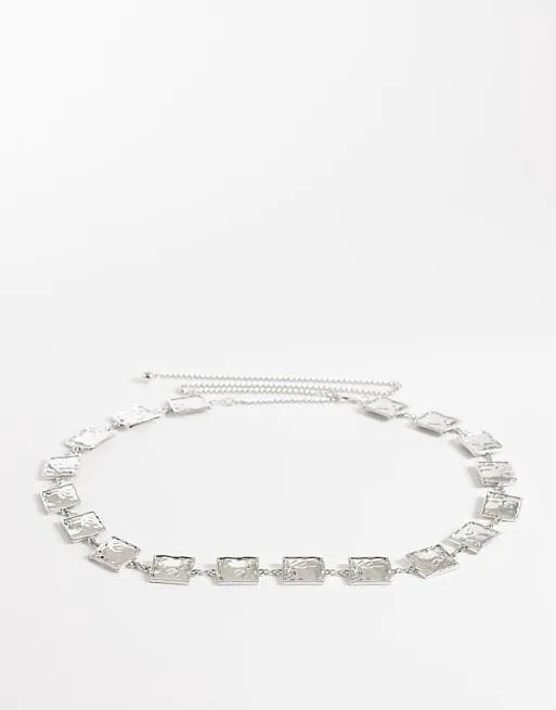 Серебристый ремень с кованой цепочкой My Accessories
Серебристый ремень с кованой цепочкой My Accessories