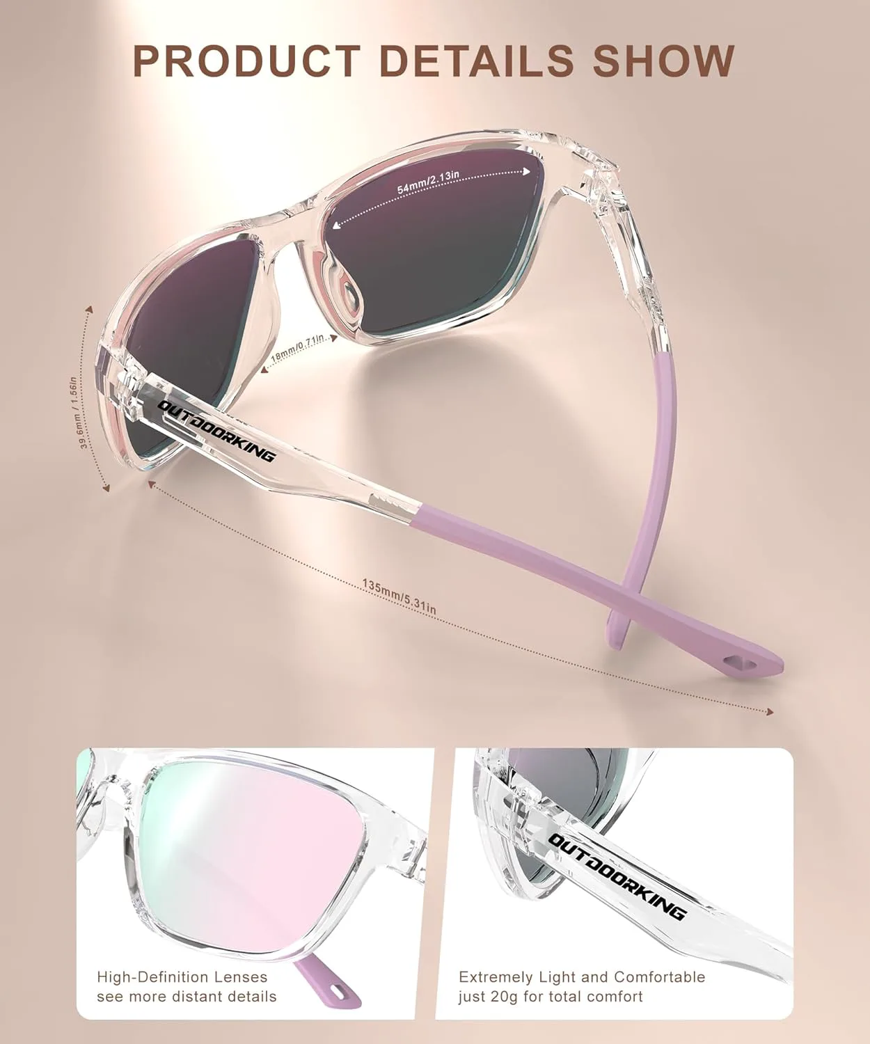 Поляризованные солнцезащитные очки KALIYADI для мужчин и женщин: солнцезащитные очки с легкой оправой для вождения, рыбалки и защиты от УФ-излучения UV400, A06-brown
Поляризованные солнцезащитные очки KALIYADI для мужчин и женщин: солнцезащитные очки с легкой оправой для вождения, рыбалки и защиты от УФ-излучения UV400, A06-brown