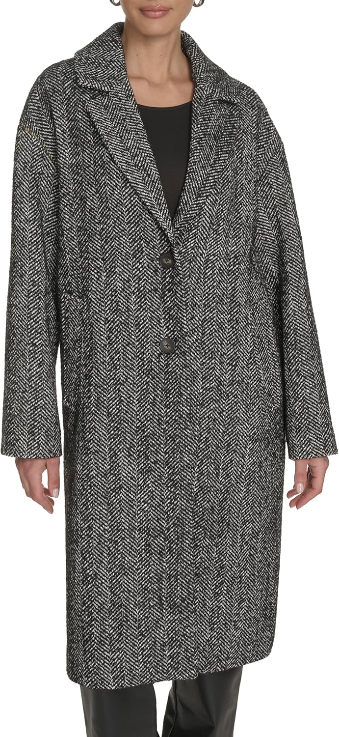 Женское однобортное пальто Levi's, Black/White Herringbone
Женское однобортное пальто Levi's, Black/White Herringbone