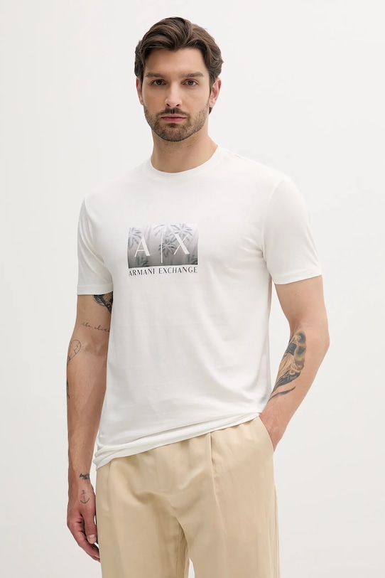 Хлопковая футболка Armani Exchange, белый
Хлопковая футболка Armani Exchange, белый