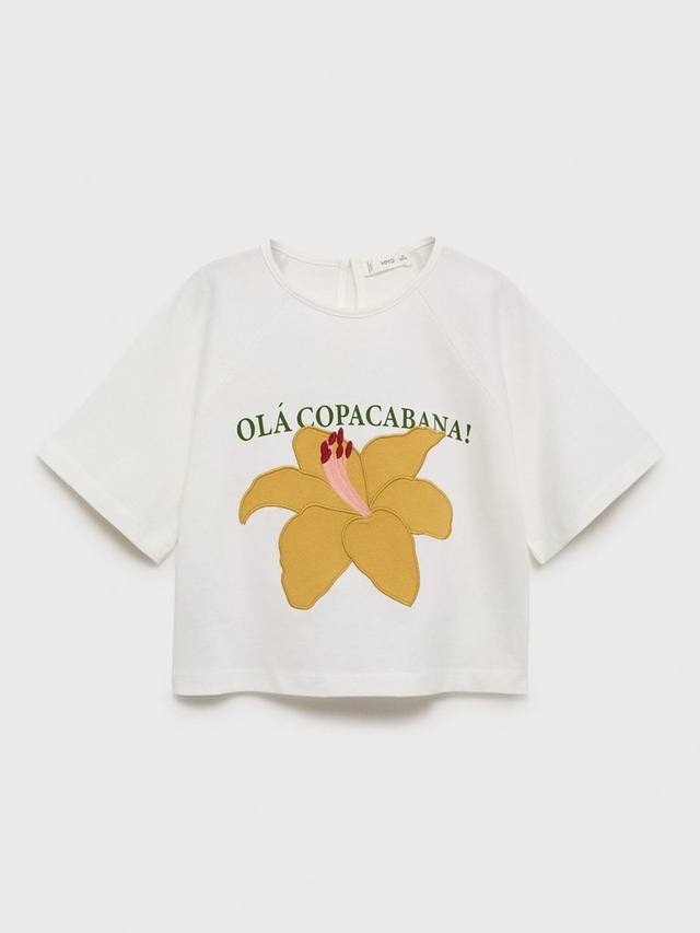 Детская летняя футболка с цветочной вышивкой из хлопка Mango, Natural White
Детская летняя футболка с цветочной вышивкой из хлопка Mango, Natural White