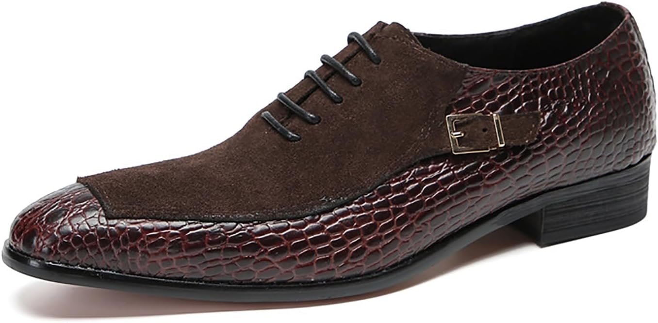 Мужские кожаные оксфорды с принтом, модная металлическая пряжка, комбинированная замша, шнуровка, формальные оксфорды для бизнеса, свадьбы и офиса Loveheynew, коричневый
Мужские кожаные оксфорды с принтом, модная металлическая пряжка, комбинированная замша, шнуровка, формальные оксфорды для бизнеса, свадьбы и офиса Loveheynew, коричневый