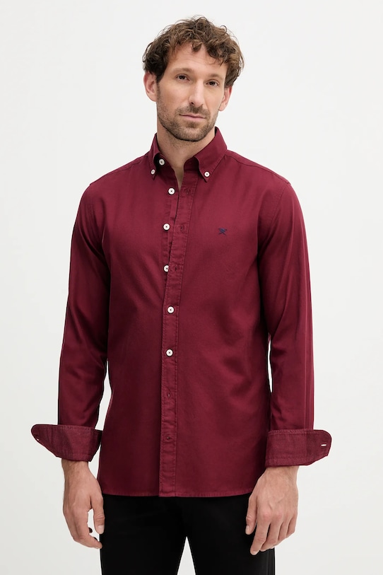 Хлопковая рубашка Hackett London, бордовый
Хлопковая рубашка Hackett London, бордовый