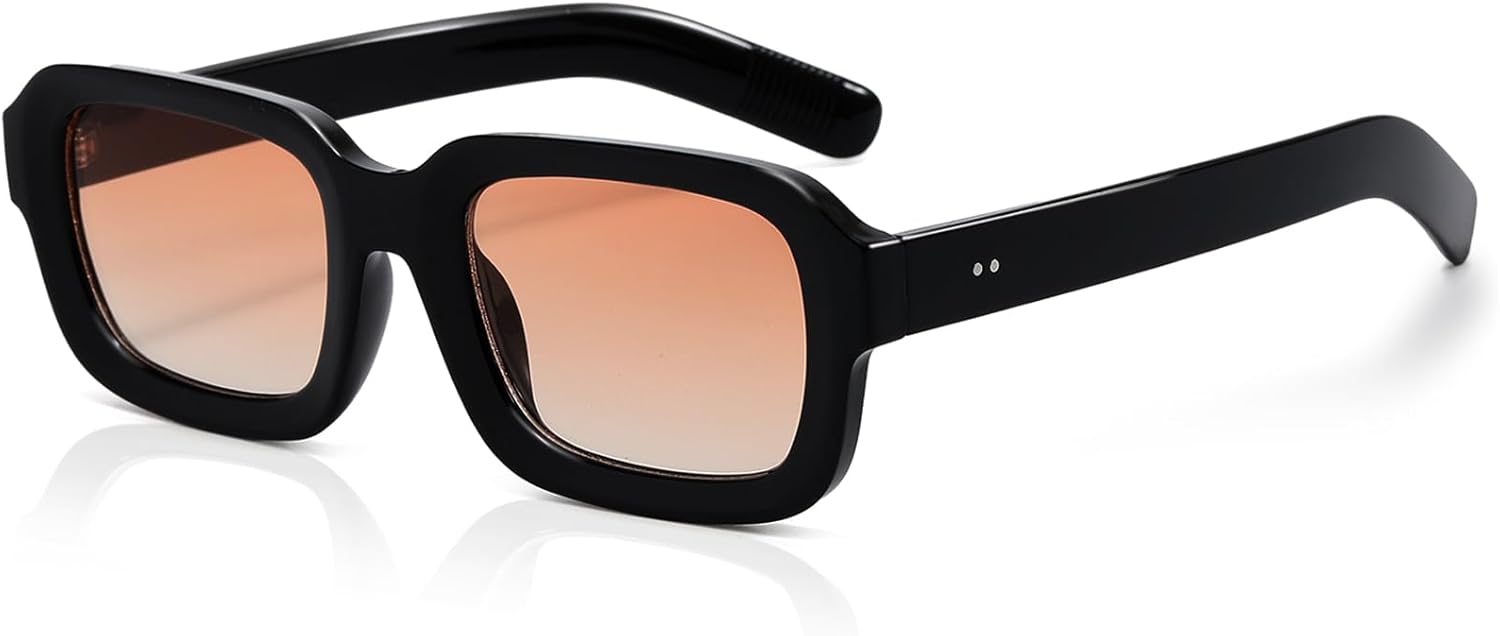 Ретро-солнцезащитные очки квадратной формы для женщин и мужчин, модные толстые прямоугольные солнцезащитные очки в стиле 90-х. Винтажные очки SevenColor, Black/Light Orange Gradient
Ретро-солнцезащитные очки квадратной формы для женщин и мужчин, модные толстые прямоугольные солнцезащитные очки в стиле 90-х. Винтажные очки SevenColor, Black/Light Orange Gradient