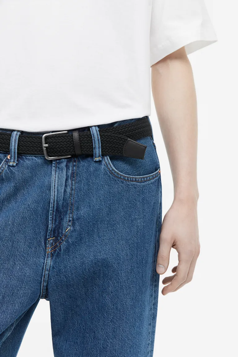 Эластичный тканевый ремень H&M, черный
Эластичный тканевый ремень H&M, черный