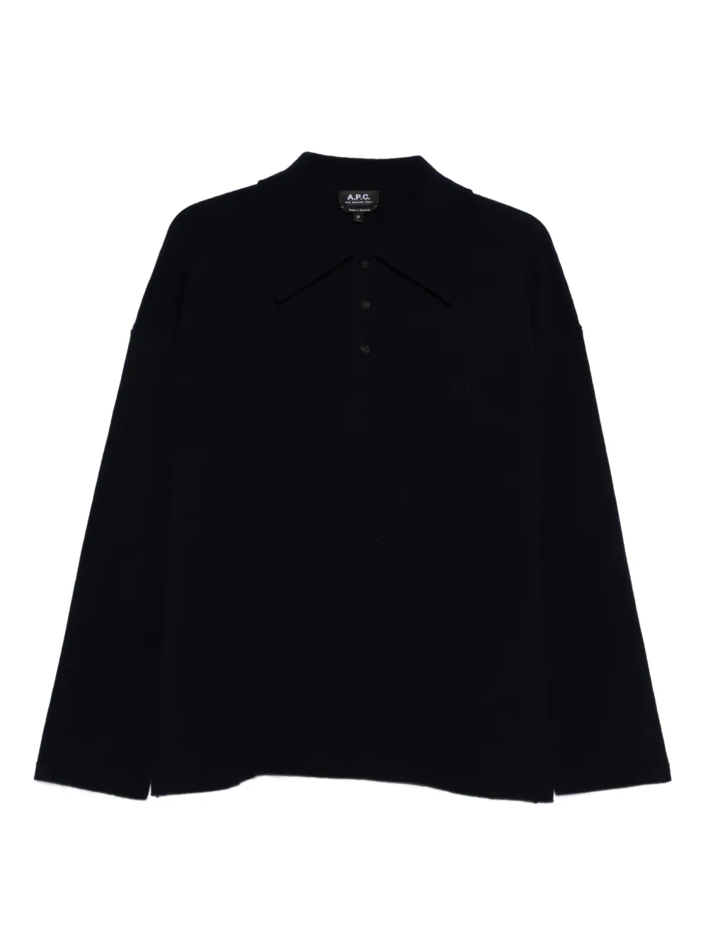 Шерстяная рубашка поло с длинными рукавами A.P.C., синий
Шерстяная рубашка поло с длинными рукавами A.P.C., синий