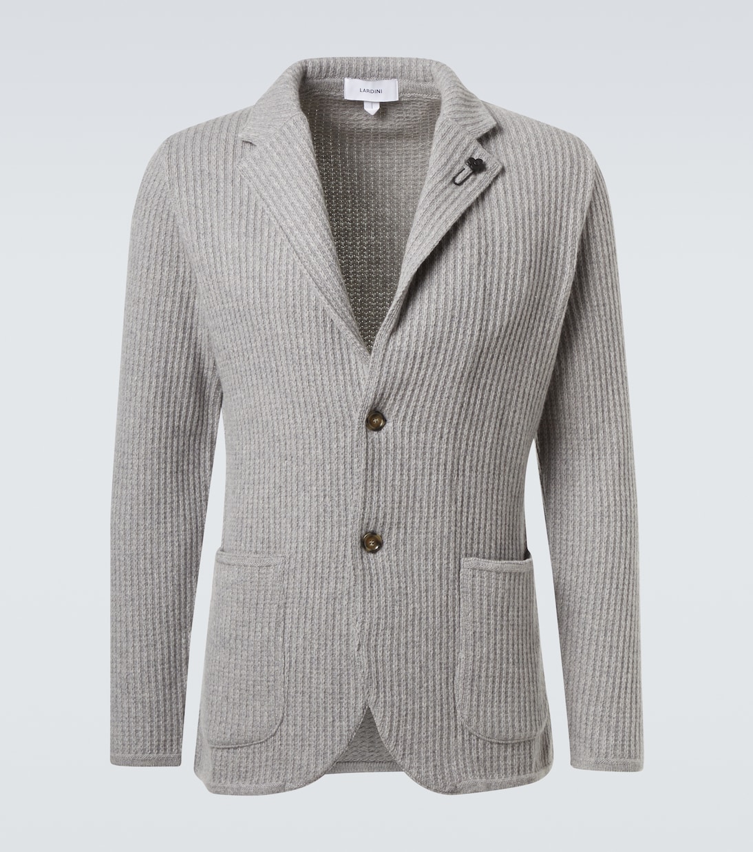 Вязаный кашемировый блейзер Lardini, серый
Вязаный кашемировый блейзер Lardini, серый