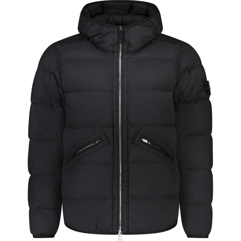 Пуховик мужской черный Stone Island, черный 
Пуховик мужской черный Stone Island, черный