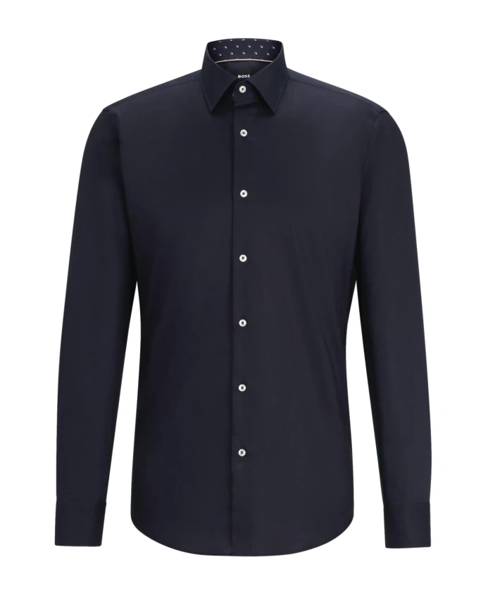 Рубашка из хлопкового поплина стандартного кроя, синяя. Hugo, синий
Рубашка из хлопкового поплина стандартного кроя, синяя. Hugo, синий