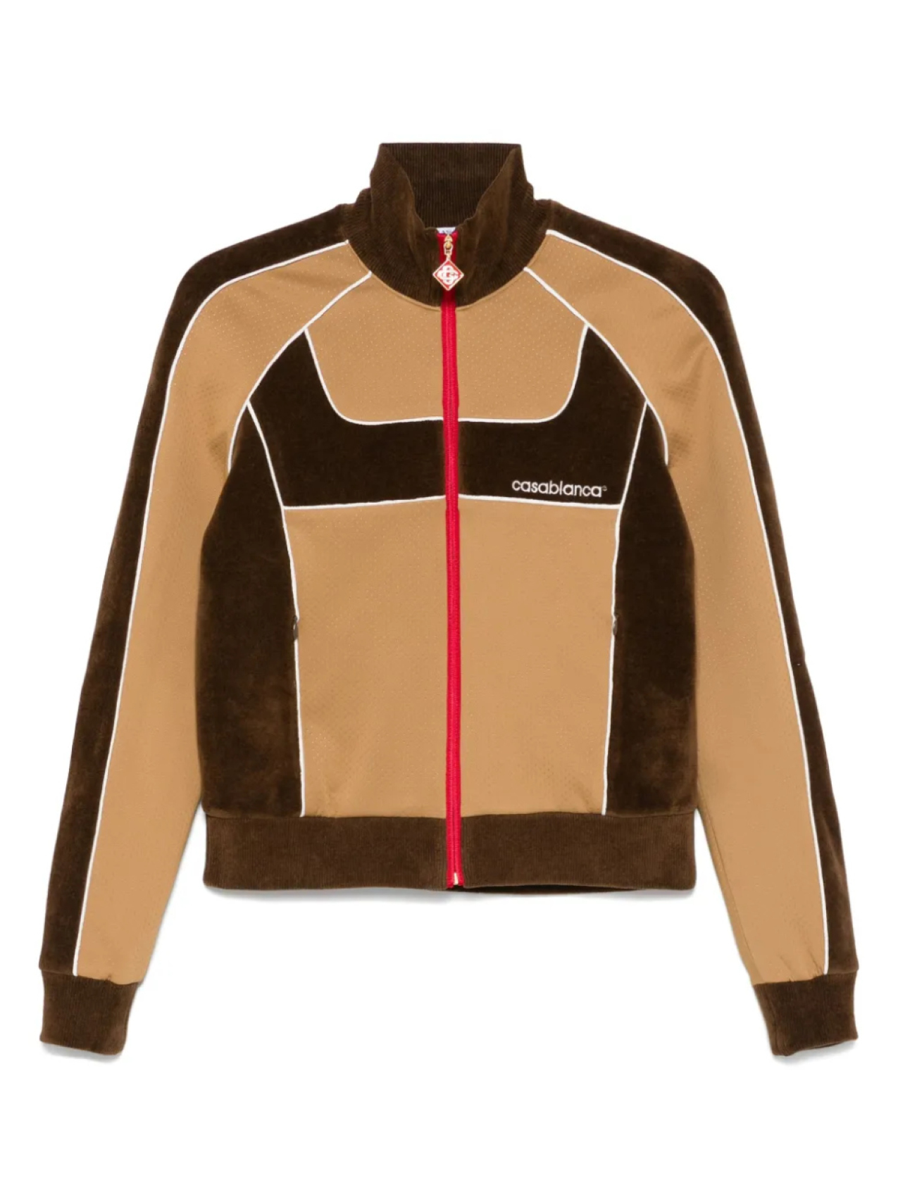 Спортивная куртка с вставками из синели Casablanca, коричневый
Спортивная куртка с вставками из синели Casablanca, коричневый