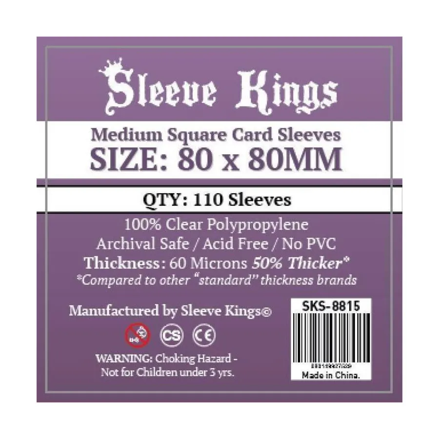 80x80 мм — средние квадратные конверты для карточек (110), Card Sleeves (Sleeve Kings)
80x80 мм — средние квадратные конверты для карточек (110), Card Sleeves (Sleeve Kings)