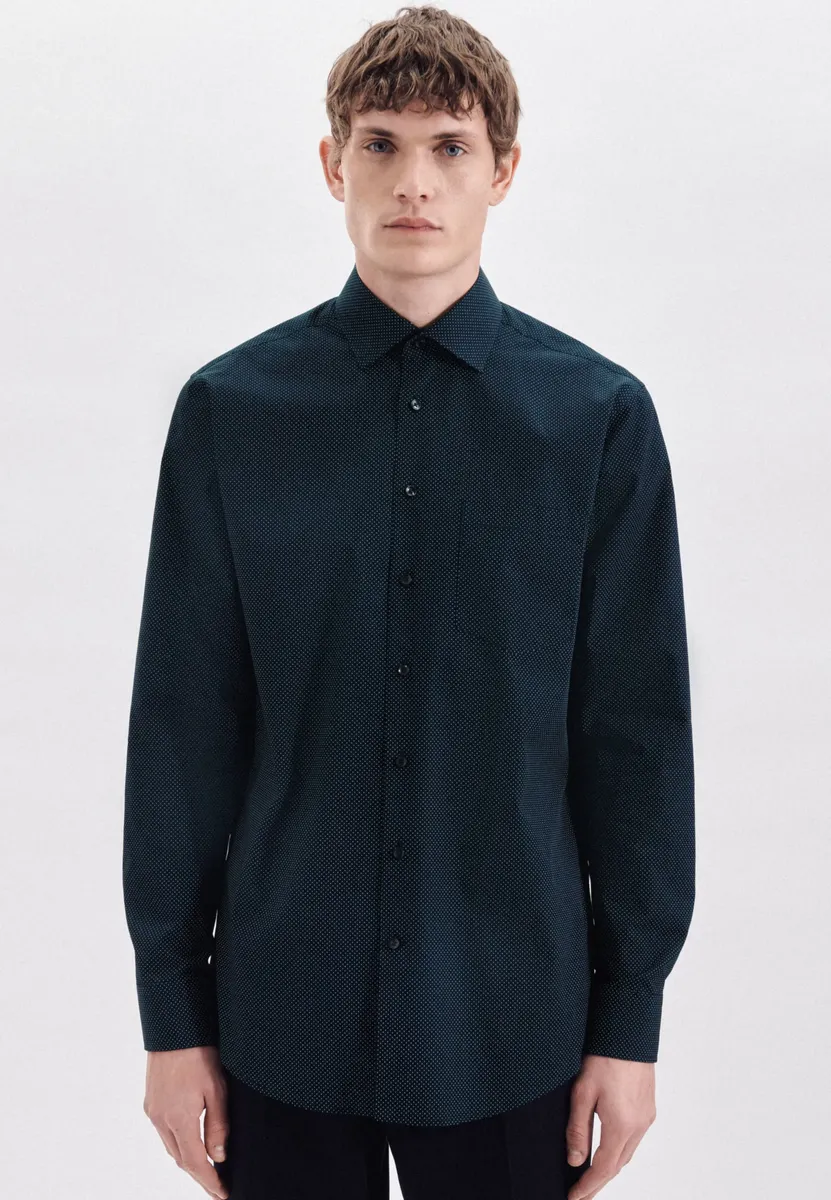 Деловая рубашка seidensticker "Regular", стандартный длинный рукав, воротник Kent в горошек, синий
Деловая рубашка seidensticker "Regular", стандартный длинный рукав, воротник Kent в горошек, синий