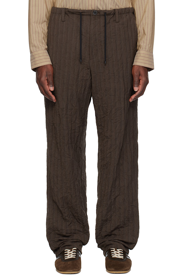 Брюки на шнурке Dries Van Noten, коричневый
Брюки на шнурке Dries Van Noten, коричневый