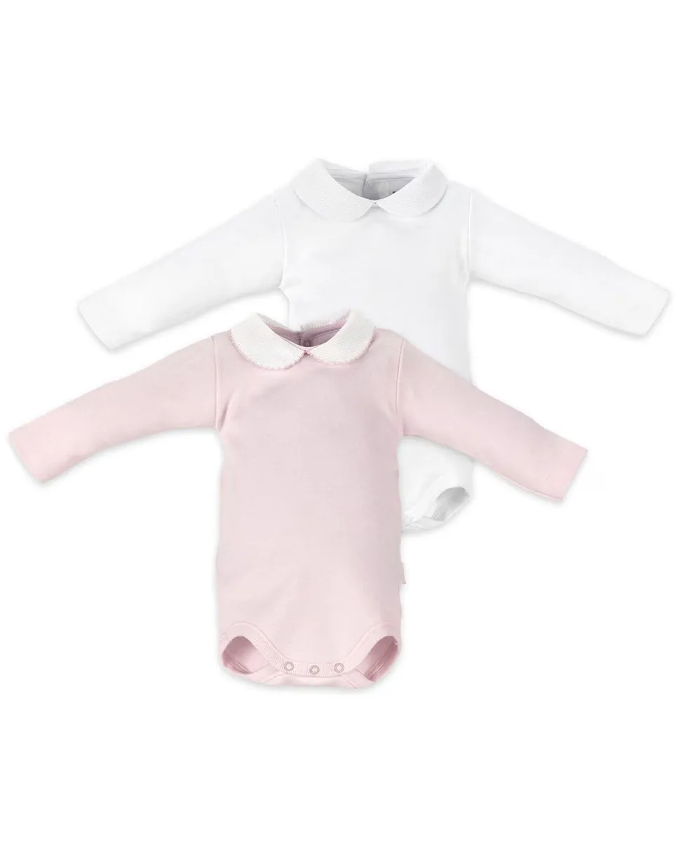 Упаковка 2 детских боди 100% хлопок с воротником и длинным рукавом Cambrass, цвет Rosa
Упаковка 2 детских боди 100% хлопок с воротником и длинным рукавом Cambrass, цвет Rosa