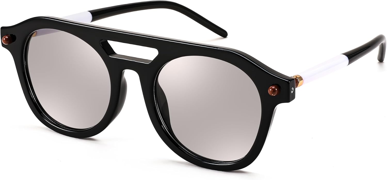 Солнцезащитные очки FEISEDY Retro Square Aviator для женщин и мужчин, модная винтажная оправа в стиле 70-х, защита от ультрафиолета UV400, артикул B0051, 005 - Black White
Солнцезащитные очки FEISEDY Retro Square Aviator для женщин и мужчин, модная винтажная оправа в стиле 70-х, защита от ультрафиолета UV400, артикул B0051, 005 - Black White