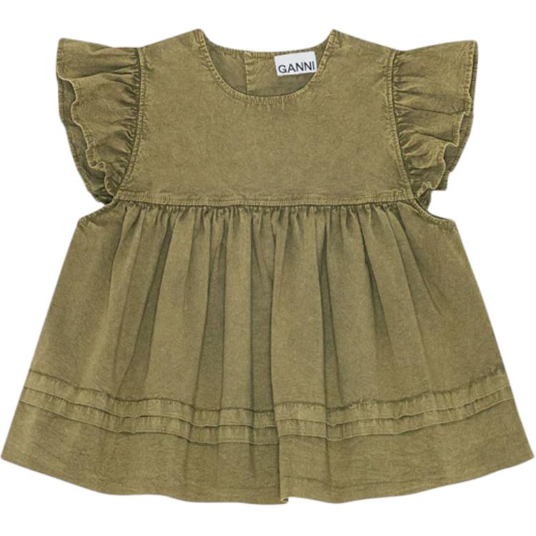 Ruffled Top Blouse GANNI, зеленый
Ruffled Top Blouse GANNI, зеленый