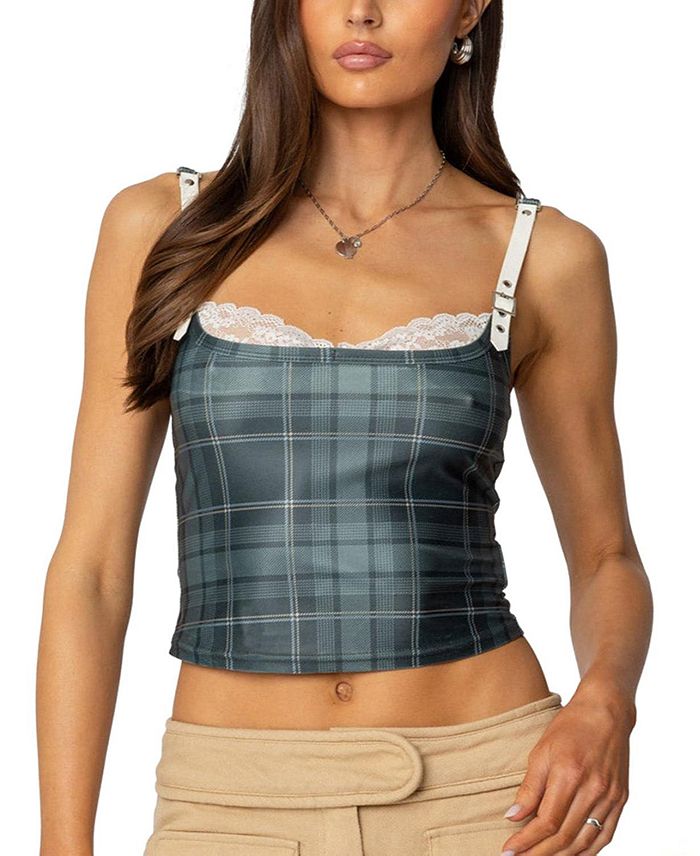 Клетчатый топ Lacey Peekaboo Edikted, зеленый
Клетчатый топ Lacey Peekaboo Edikted, зеленый