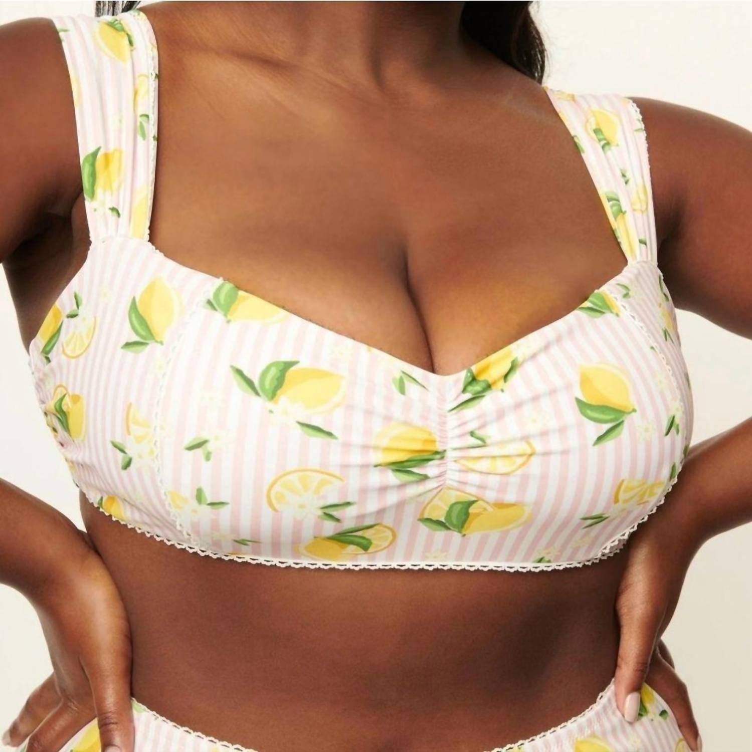 Плавки-топ с полосками и лимонами, желтый Unique Vintage
Плавки-топ с полосками и лимонами, желтый Unique Vintage