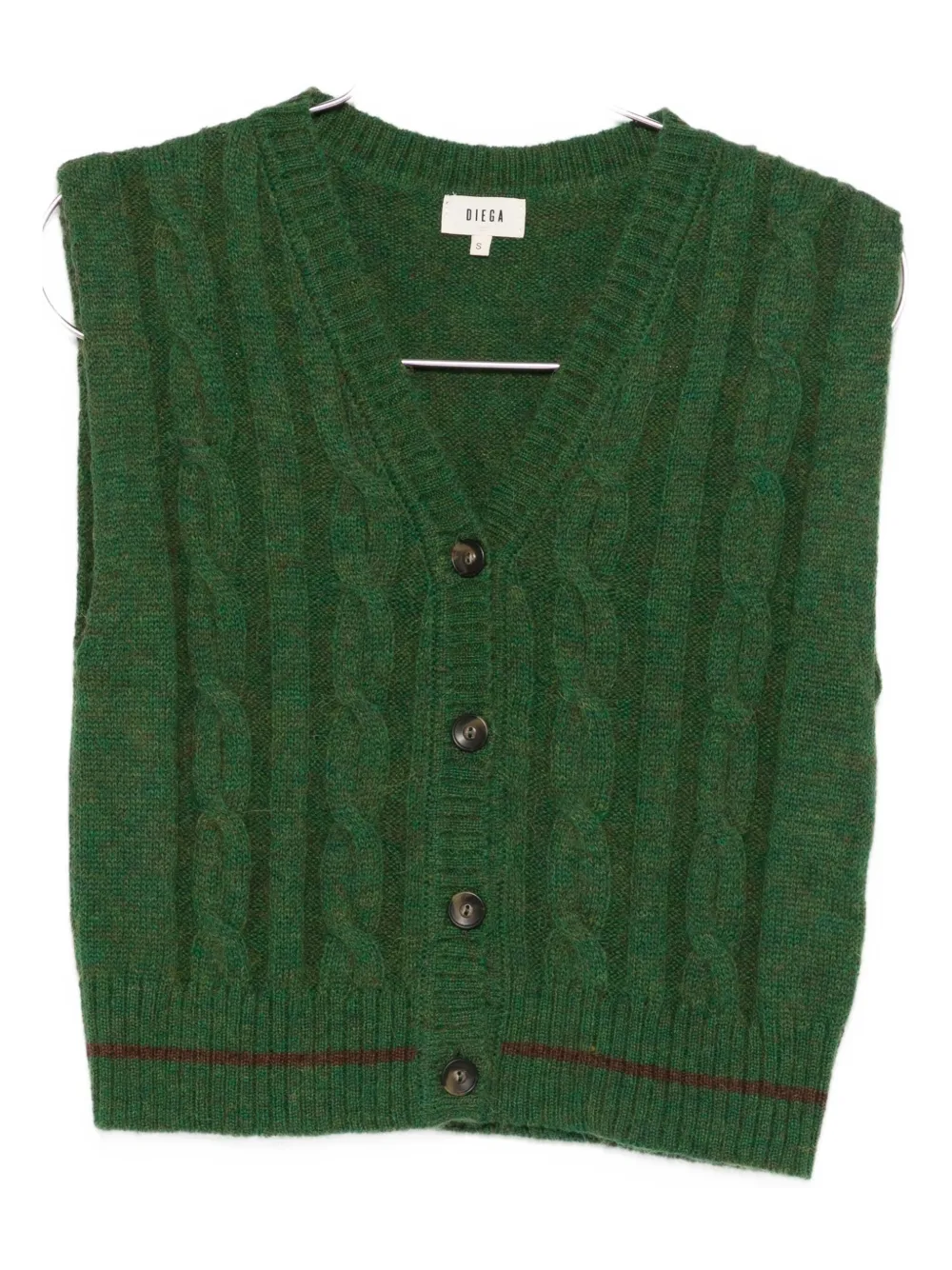 Жилет вязаный косами Diega, зеленый
Жилет вязаный косами Diega, зеленый