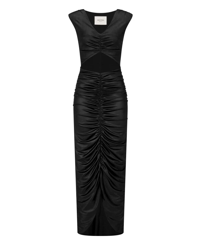 Элегантное вечернее платье с вырезом Nicowa, черный
Элегантное вечернее платье с вырезом Nicowa, черный