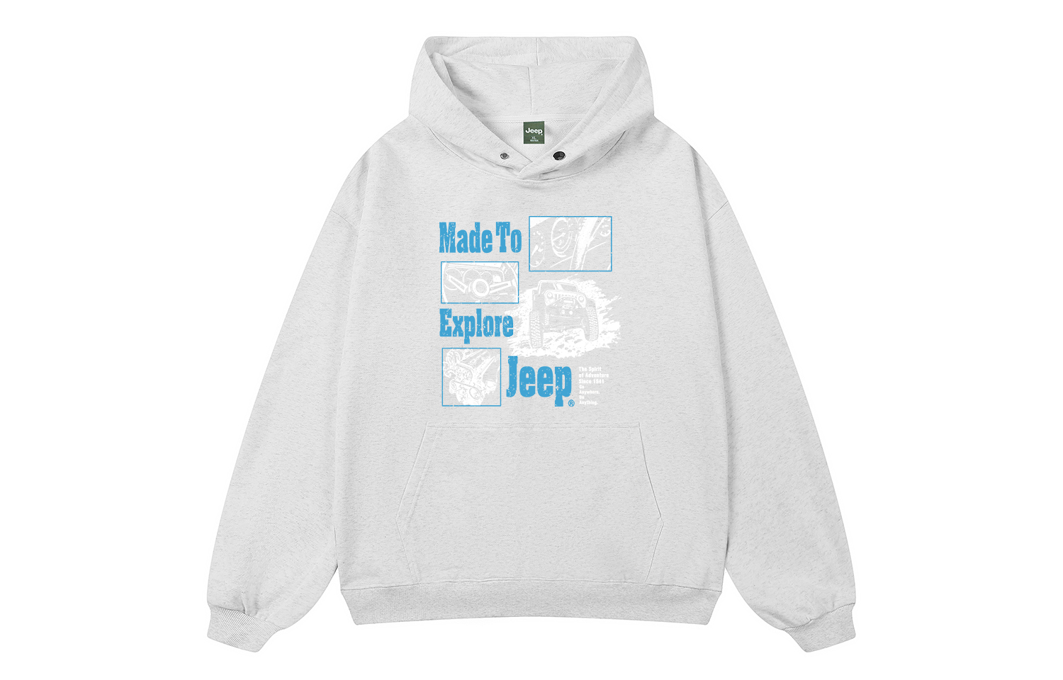 Толстовка Unisex Hooded Moderate Regular Jeep, белый heather серый
Толстовка Unisex Hooded Moderate Regular Jeep, белый heather серый