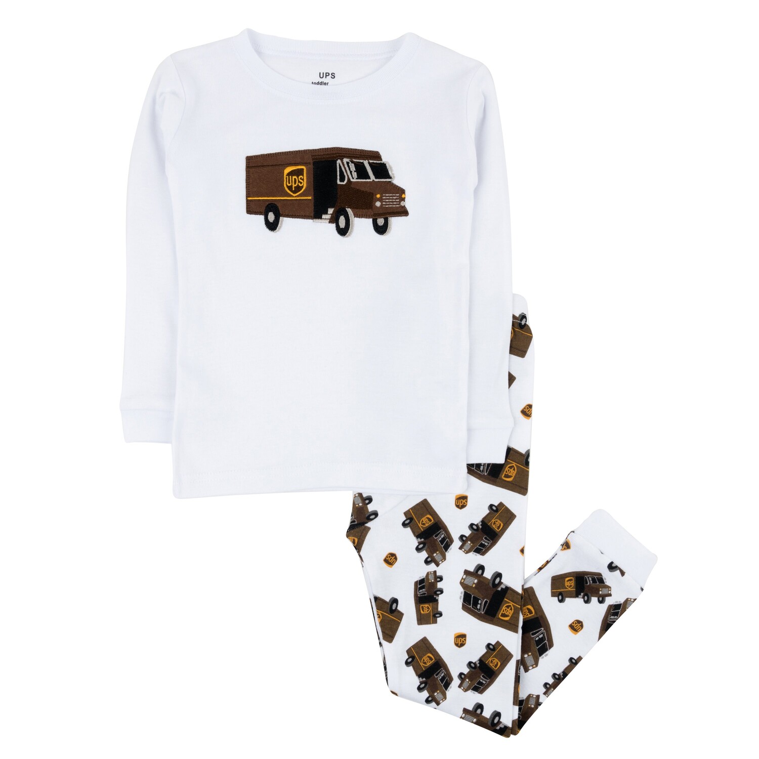 Детская хлопковая пижама из двух предметов UPS, белая Leveret 
Детская хлопковая пижама из двух предметов UPS, белая Leveret