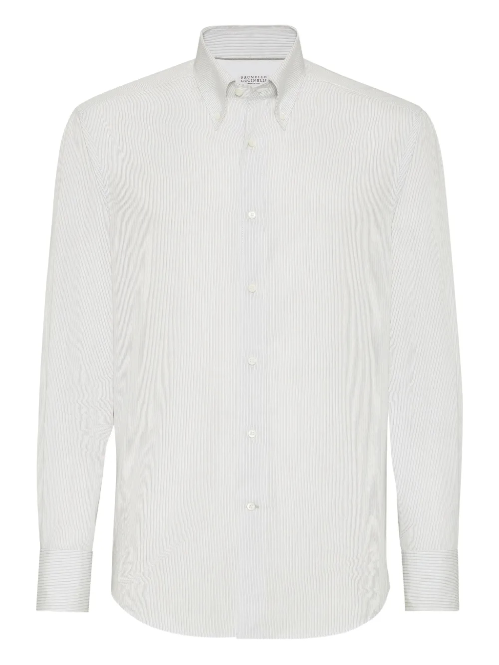 Поплиновая рубашка в полоску Brunello Cucinelli, белый
Поплиновая рубашка в полоску Brunello Cucinelli, белый